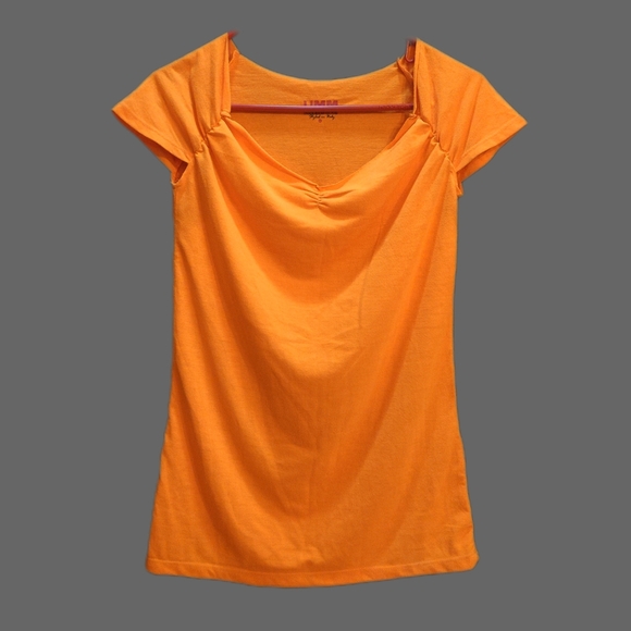umm Tops - Umm Neon orange asymmetric top